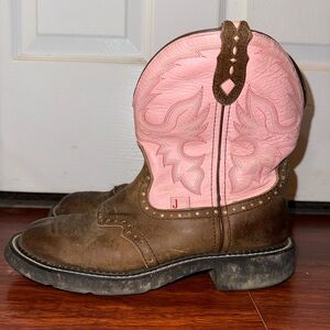 Justin Cowboy Work Boots